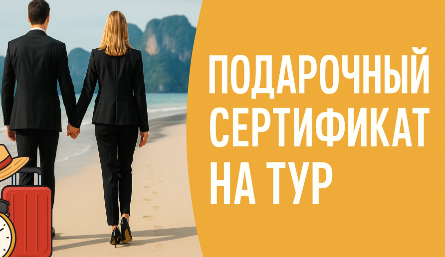 Подарочный сертификат на туры для юридических лиц